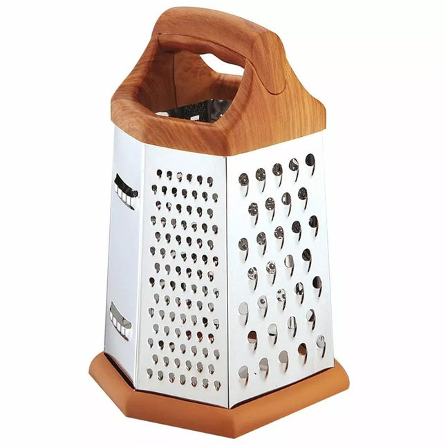 Kinghoff KH4081 Hexagonal Kitchen Grater - 6-in-1 Multifunctional Grater - High-quality Stainless Steel - Multifunctional Grater