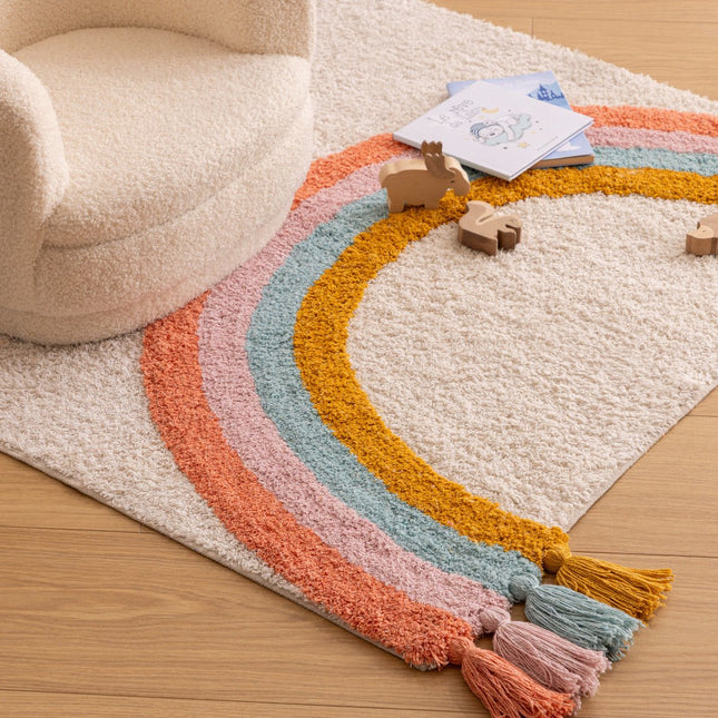 Atmosphera Kids vloerkleed Carte voor de kinderkamer – katoen, 100 x 150 cm