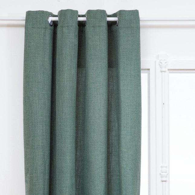 Atmosphera Clem Curtain 140 x 260 cm - Ready-made curtains with hook rings - Lime green
