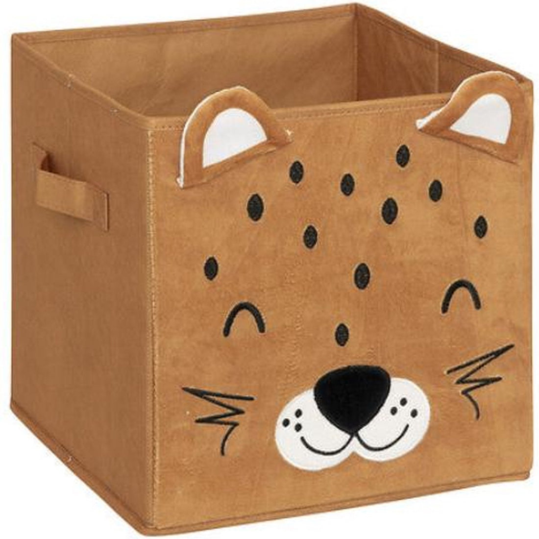 Atmosphera Kids opbergdoos Joey luipaard met oortjes – opvouwbaar, 29 cm