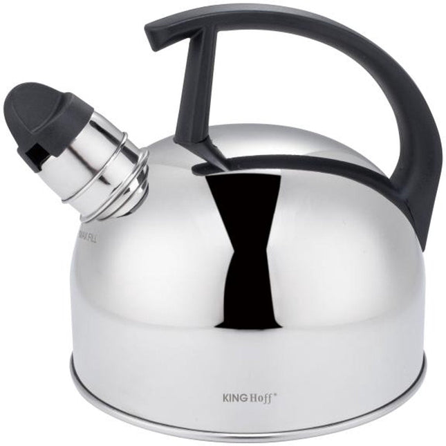 Kinghoff fluitketel KH-1896 – traditionele waterketel van RVS, 1,5 liter
