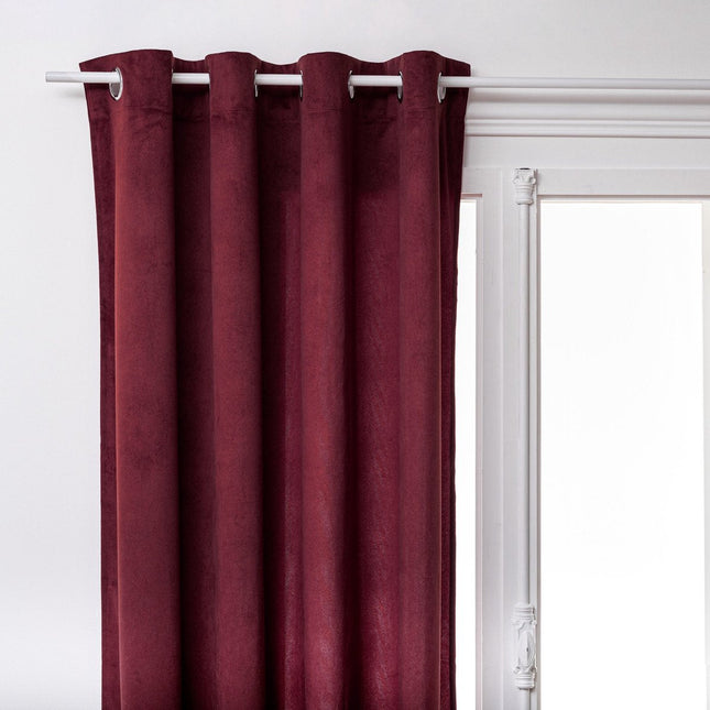 Atmosphera Lilou gordijn met ringen – kant-en-klaar, 140 x 260 cm, granaatrood