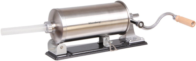 Klausberg KB-7928 horizontale worstvuller 3 kg – rvs, met 3 mondstukken