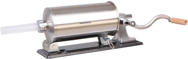 Klausberg KB-7929 Horizontal Sausage Stuffer | 5 kg Capacity | Stainless Steel | Professional | With Clamps and Piston | Sausage Maker | Meat Stuffer