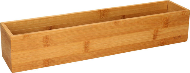 5Five bamboe ladebakje maat L – 8 x 38 cm, 7 cm hoog