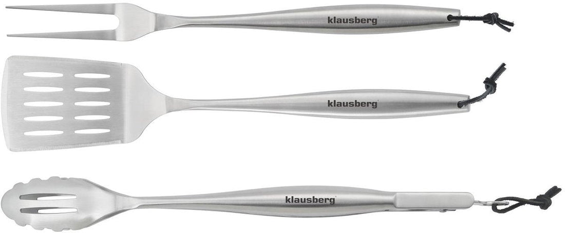 Klausberg KB-7900 barbecue giftset – spatel, vleesvork en tang van RVS