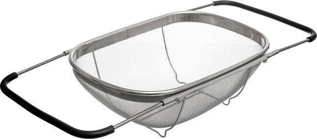 Atmosphera rechthoekige RVS zeef – uitschuifbaar vergiet, 37 cm
