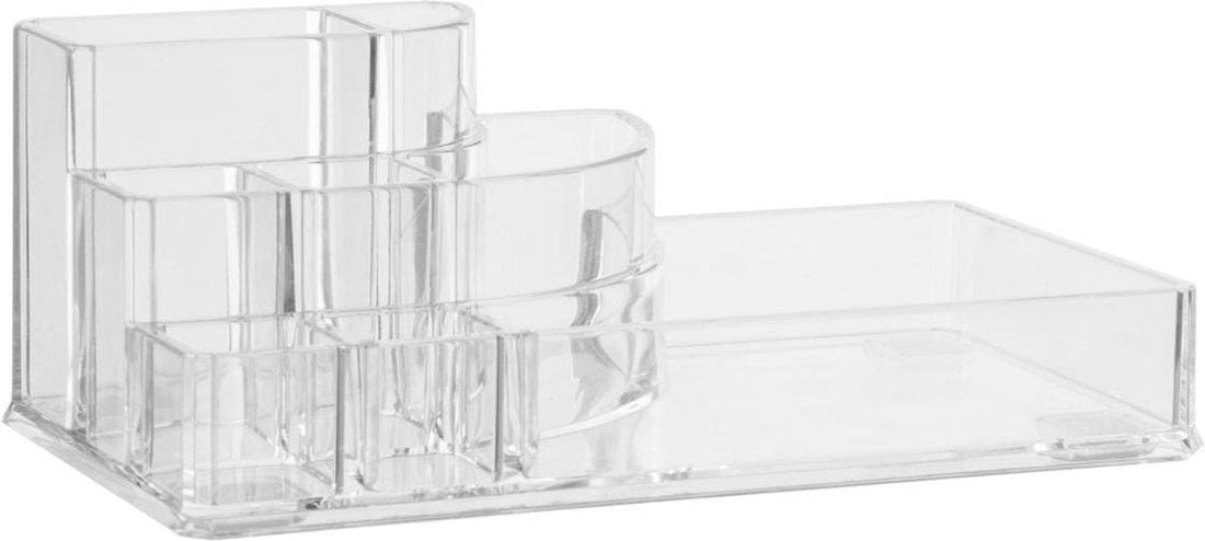5Five make-up organizer met 9 vakken – transparant, nagellakhouder, 17,5 cm