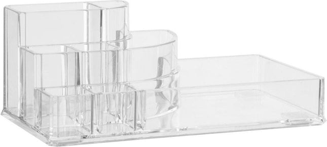 5Five make-up organizer met 9 vakken – transparant, nagellakhouder, 17,5 cm