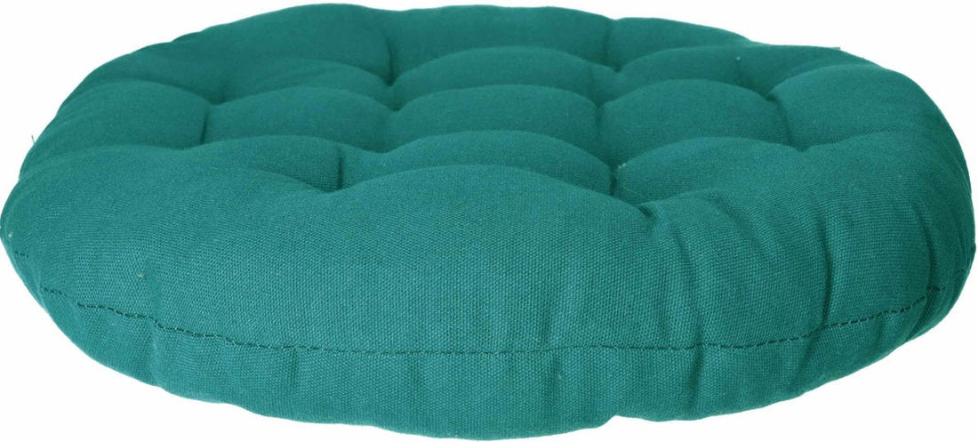 Atmosphera tuinstoelkussen petrol groen – rond wicker zitkussen, Ø 38 cm