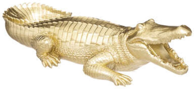 Atmosphera gouden krokodil – decoratiebeeld, 39 cm lang
