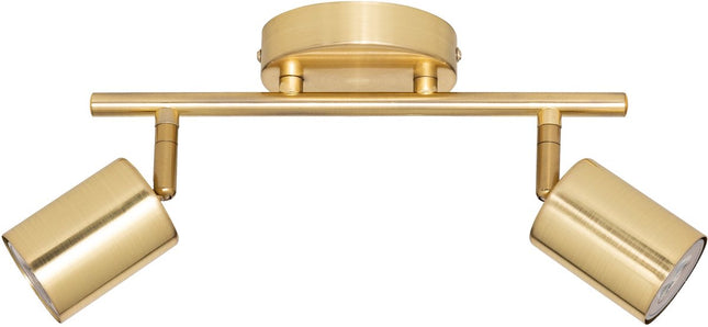 Atmosphera Vico plafondlamp met 2 verstelbare spots – goud, 28 x 10 x 17 cm