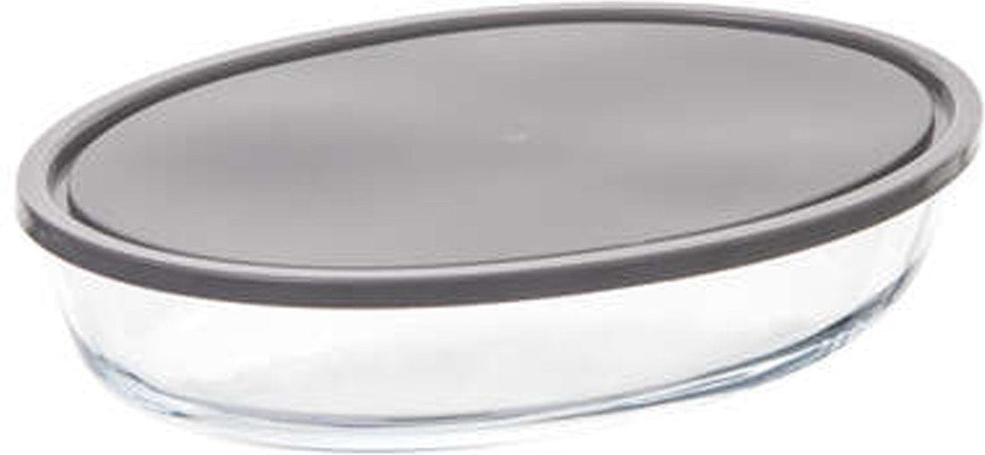 5Five ovenschaal met deksel – ovaal, borosilicaatglas, 2,4 liter