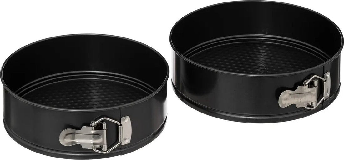 5Five springvormen, set van 2 – zwart metaal, Ø 22 en 24 cm