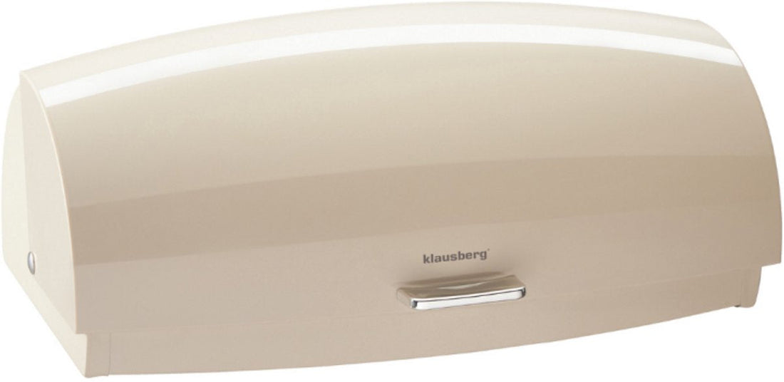 KLAUSBERG Metalen Brooddoos - Beige - 45 x 28, 5 x 17 cm - Broodtrommel voor Moderne Keuken - KB-7932 - Brood vershouddoos