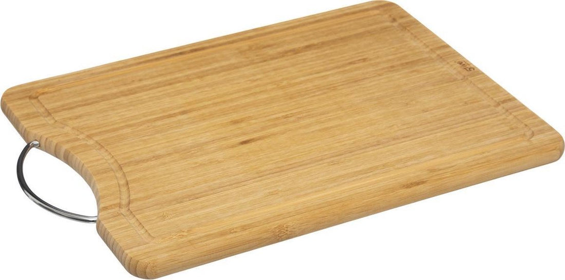 5Five bamboe snijplank 42,7 x 30 cm – metalen handvat en sapgroef
