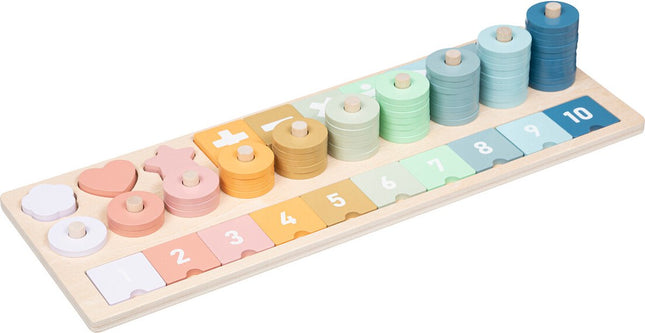Atmosphera Kids houten speelblokken met cijfers – telpuzzel, 74 stuks