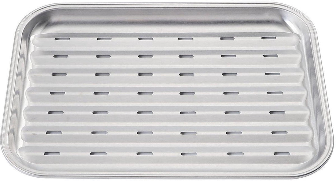 Kinghoff KH-1916 grill bakplaat RVS – voor barbecue en oven, 34 x 24 cm