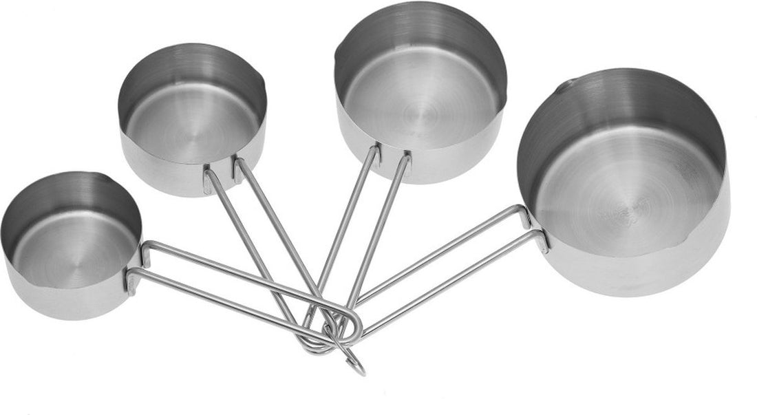 Kinghoff 4025 maatbekers van rvs – set van 4: 60, 80, 125 en 250 ml