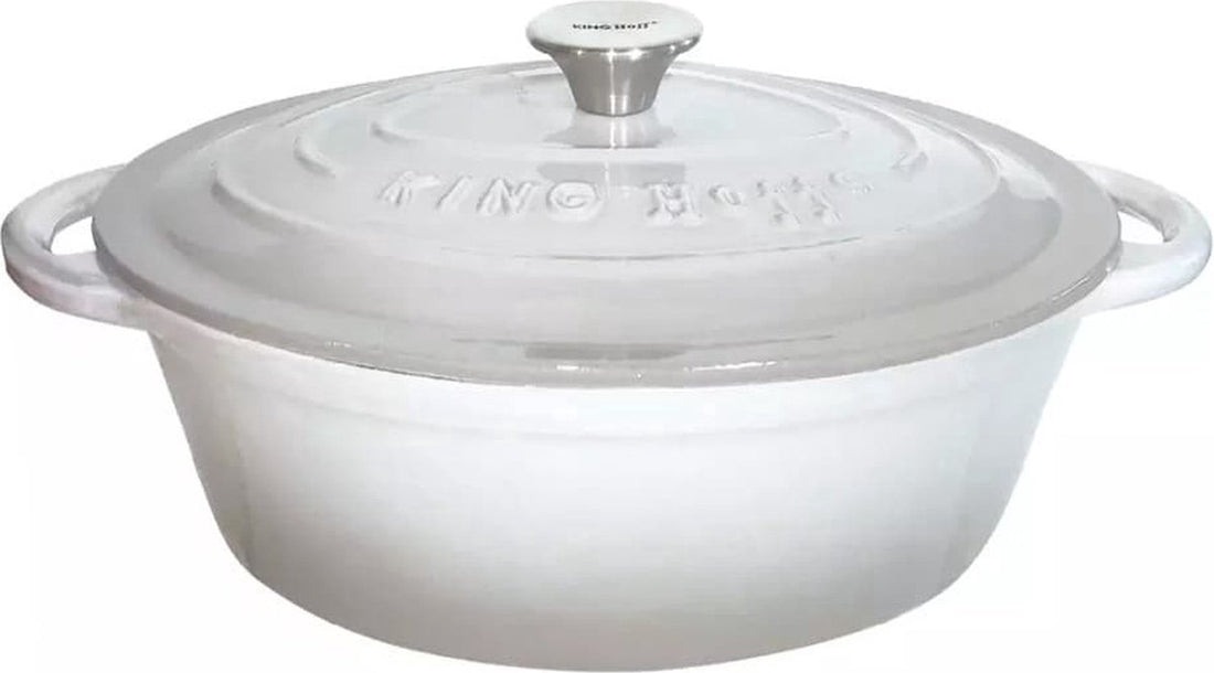 Kinghoff 1521 gietijzeren braadpan Ø 24 cm, 4 liter – grijs emaille