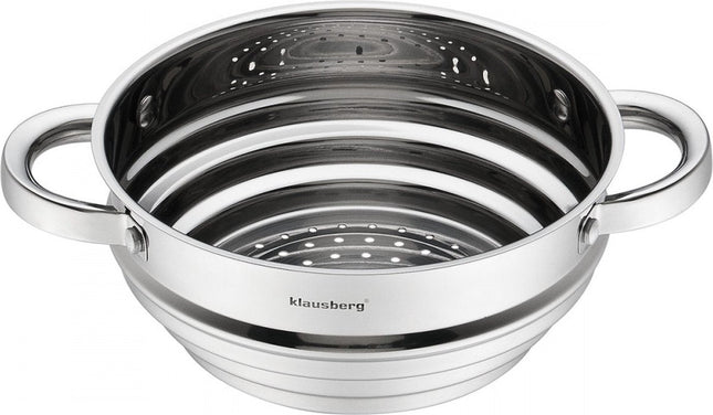 Klausberg 7586 universele stoominzet – RVS, voor pannen van 16, 18 en 20 cm