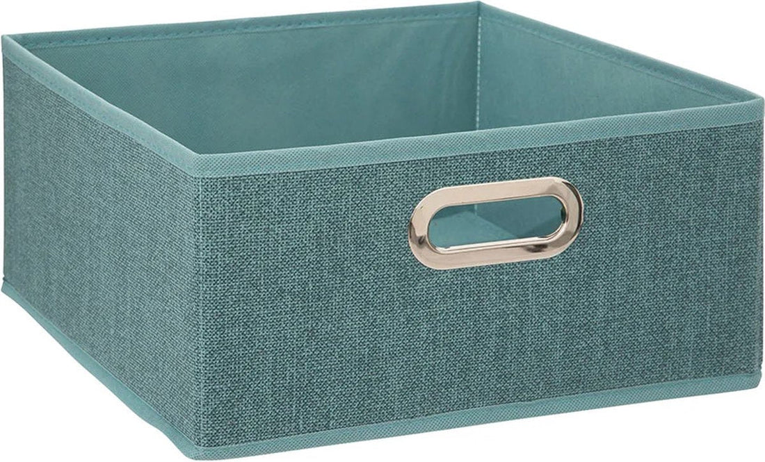 5Five opvouwbare opbergmand petrol blauw – vilt, 31 x 31 x 15 cm (M)