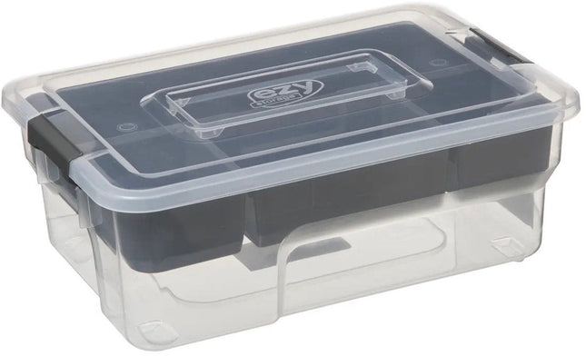 5Five sorteerbox met 5 vakjes – transparante opbergdoos, 30 x 21 x 11 cm