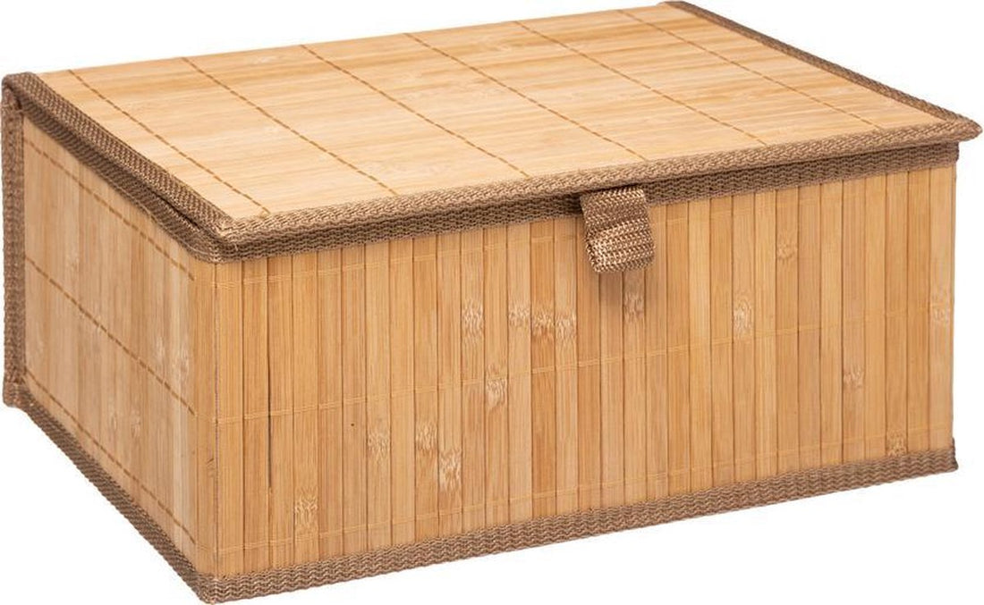 5Five bamboe mandjes, set van 3 – opbergmanden in houtkleur, nestbaar
