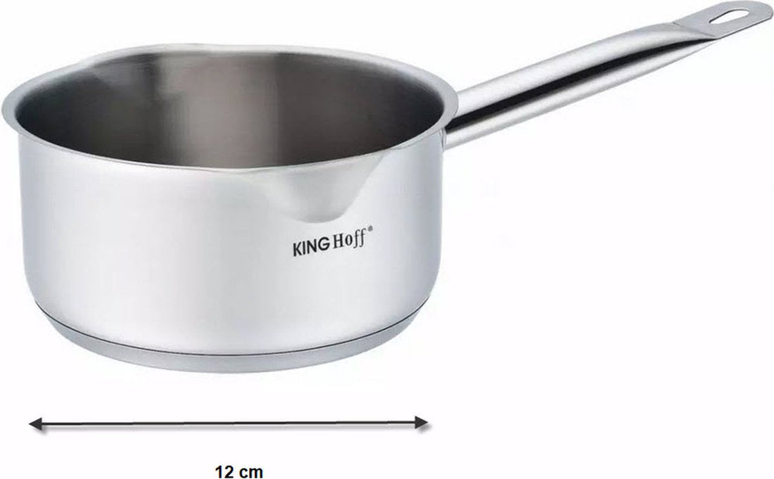 Kinghoff 1123 steelpan 12 cm van rvs – voor inductie en alle fornuizen