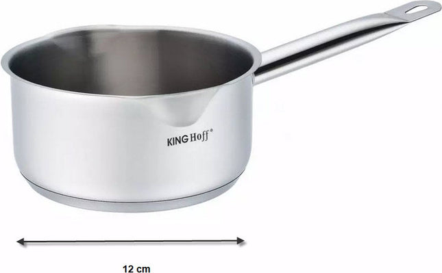 Kinghoff 1123 steelpan 12 cm van rvs – voor inductie en alle fornuizen