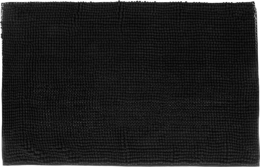 Atmosphera badmat zwart, 50 x 80 cm – badkamerkleed met antislipnoppen