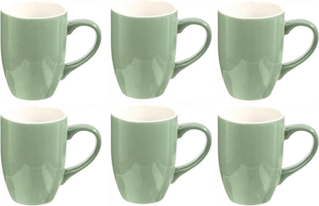 Grote koffiemokken van Secret de Gourmet – mintgroen, 360 ml, 6 stuks