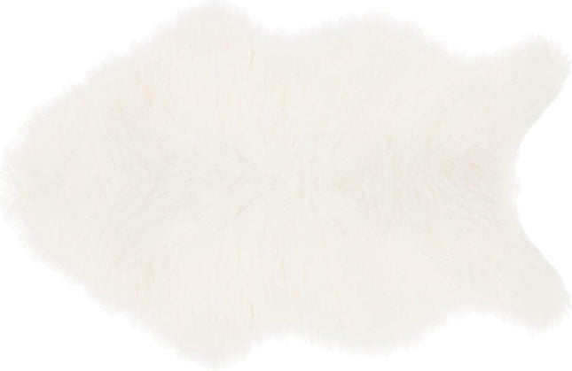 Atmosphera Kids faux fur vloerkleed in vachtvorm – wit, 60 x 90 cm