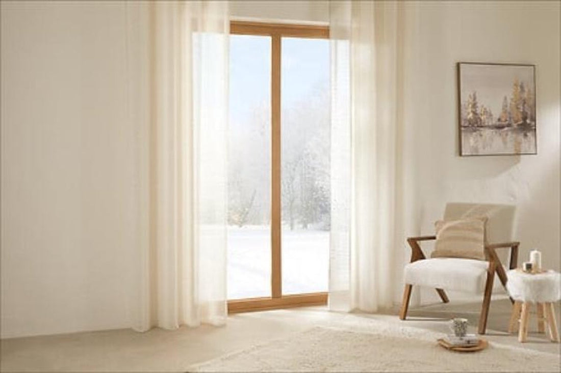 Atmosphera Fred Gordijn bedrukt 140 x 240 cm - Kant en klaar met ringen - Beige