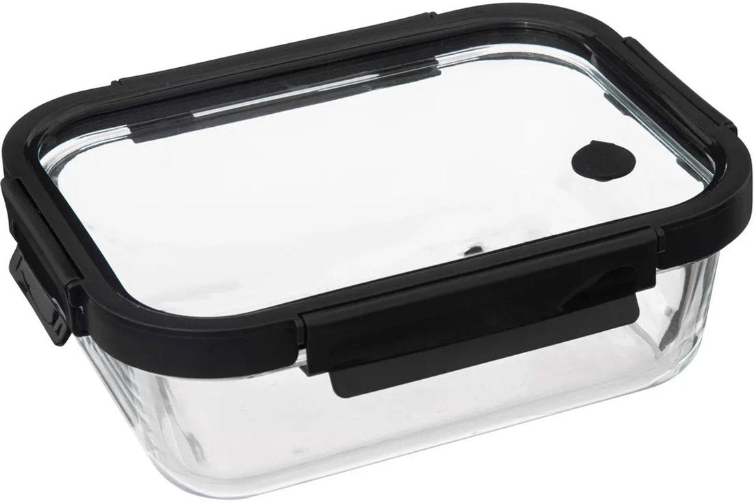 5Five vershoudbakje glas 1300 ml – luchtdicht met clips, 23 x 18 x 8 cm
