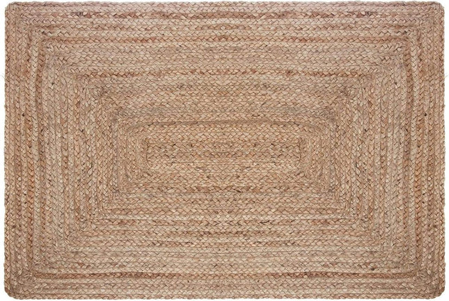 Jute vloerkleed beige naturel 60 x 90 cm – klein tapijt of deurmat
