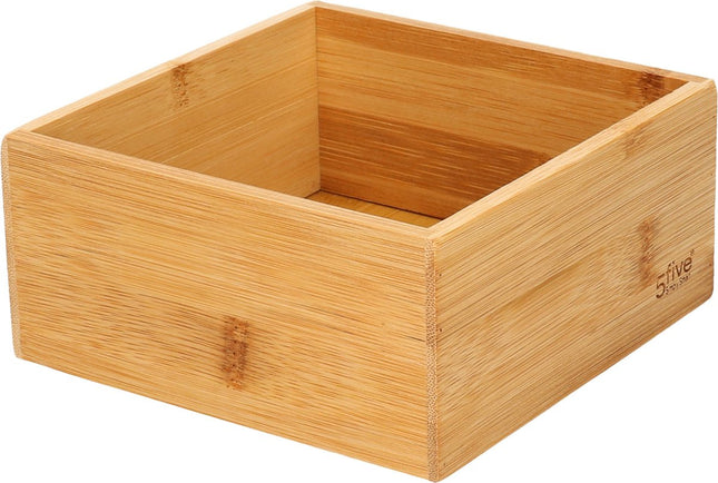 Secret de Gourmet Tidy Smart bestekbak – 1 vak, bamboe, 15 x 15 x 7 cm