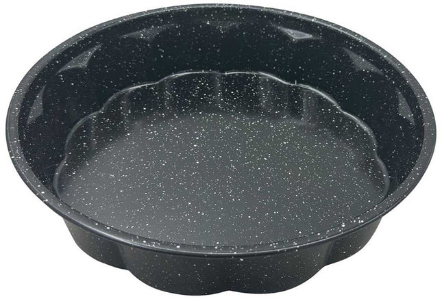 Klausberg KB-7838 granieten taartvorm – geribbelde rand, Ø 27,5 cm
