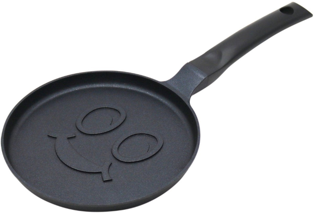 Klausberg KB-7971 pannenkoekenpan met smiley – Ø18 cm, ook inductie