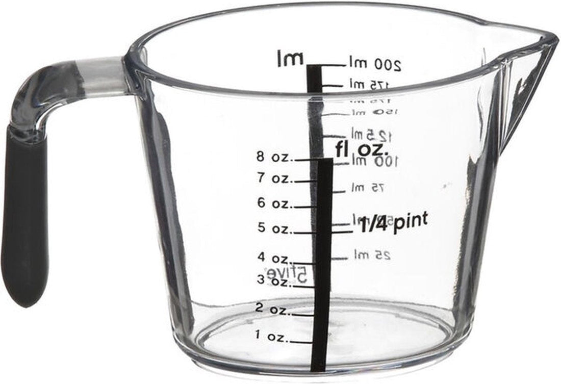Maatbeker glas 200 ml transparant