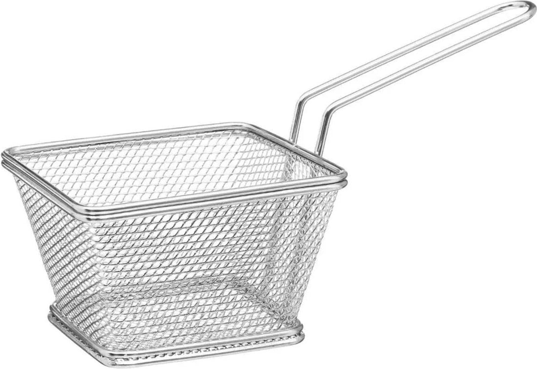 Secret de Gourmet frietmandjes RVS, set van 2 – 20,5 x 9 x 11 cm