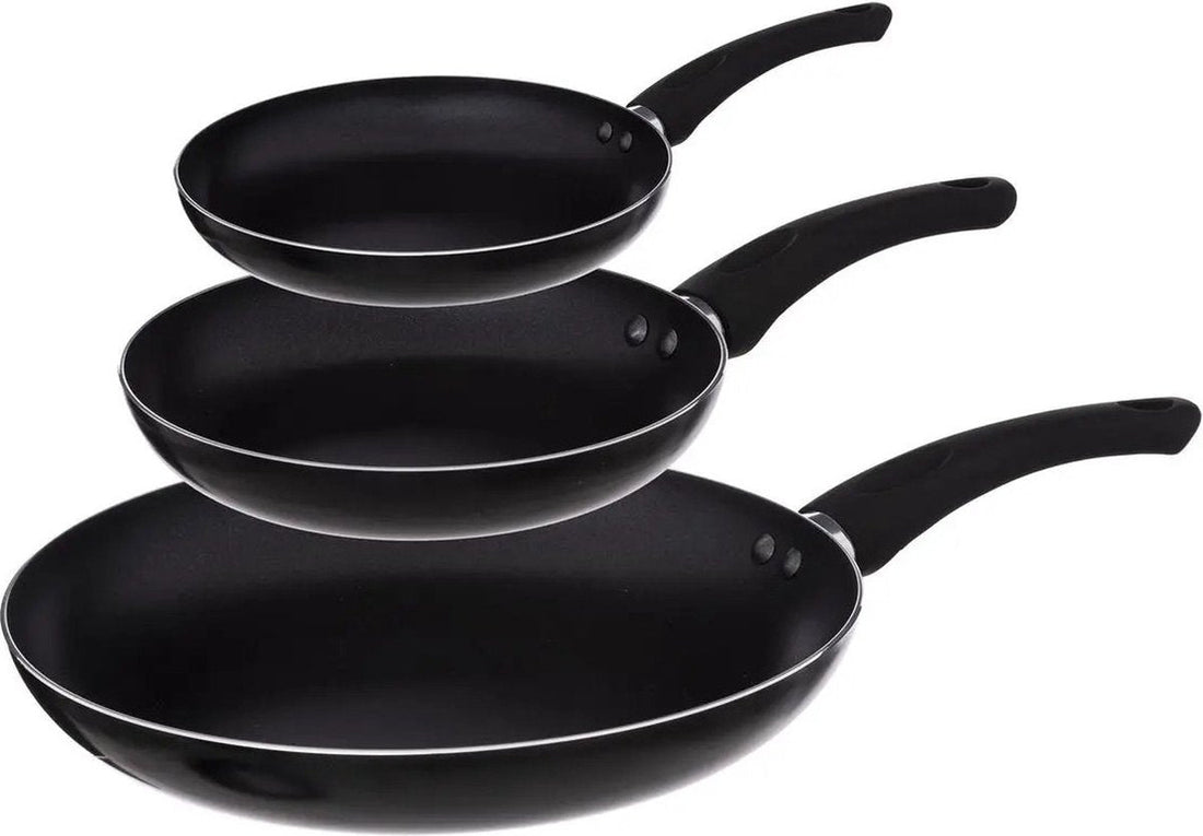 Secret de Gourmet koekenpannenset zwart – 3 pannen Ø 20, 24 en 28 cm
