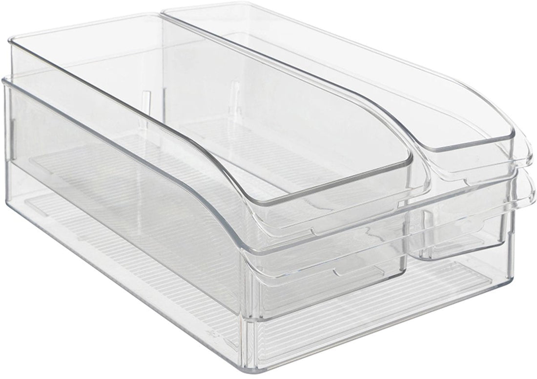 5Five transparante koelkastbakken 3-delig met handvat – koelkast organizer