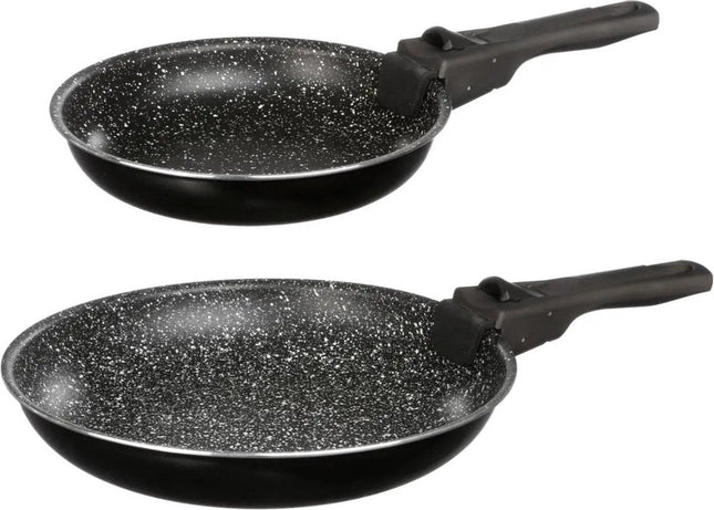 5Five koekenpannen set van 2 – Ø 20 en 26 cm, afneembaar handvat