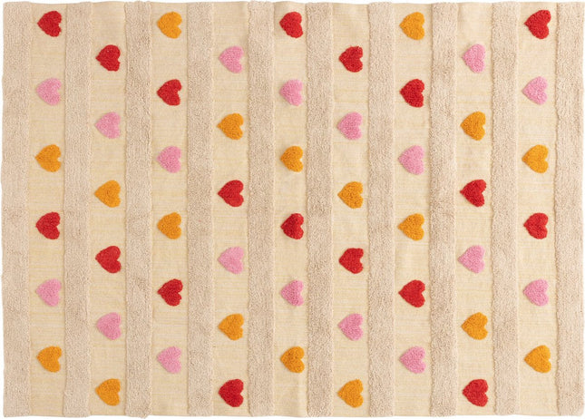 Atmosphera Kids vloerkleed hartjes voor de kinderkamer – 120 x 170 cm