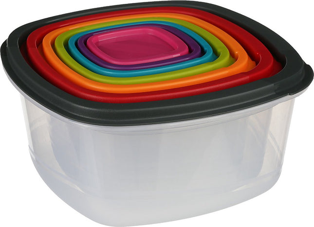 5Five vershoudbakjes nestbaar 7-delig – BPA-vrije meal prep bakjes