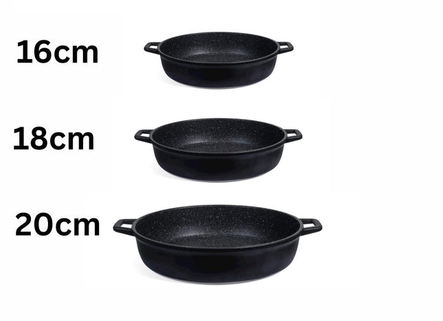Hakal Egg To Go pannenset, 3-delig – Ø 16, 18 en 20 cm, keramisch, inductie