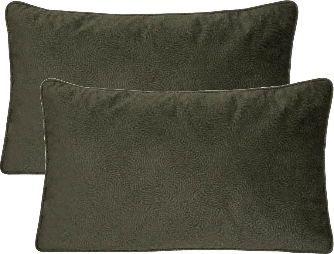 Atmosphera Bank/sierkussens Sophia - 2x stuks - 30 x 50 cm - polyester met rits