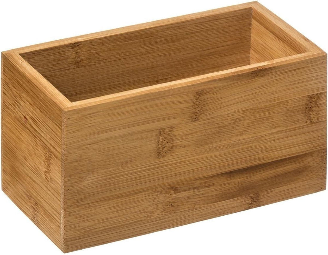 Set van 2x stuks 5five sieraden/make-up houder/box - 18 x 9 x 9,5 cm - bamboe hout - organizer bakje