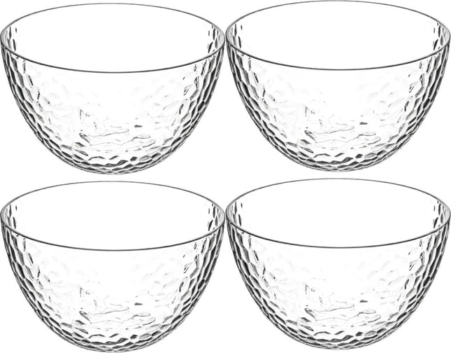 Secret de Gourmet kunststof kommetjes – 4 transparante schaaltjes, Ø 14 cm